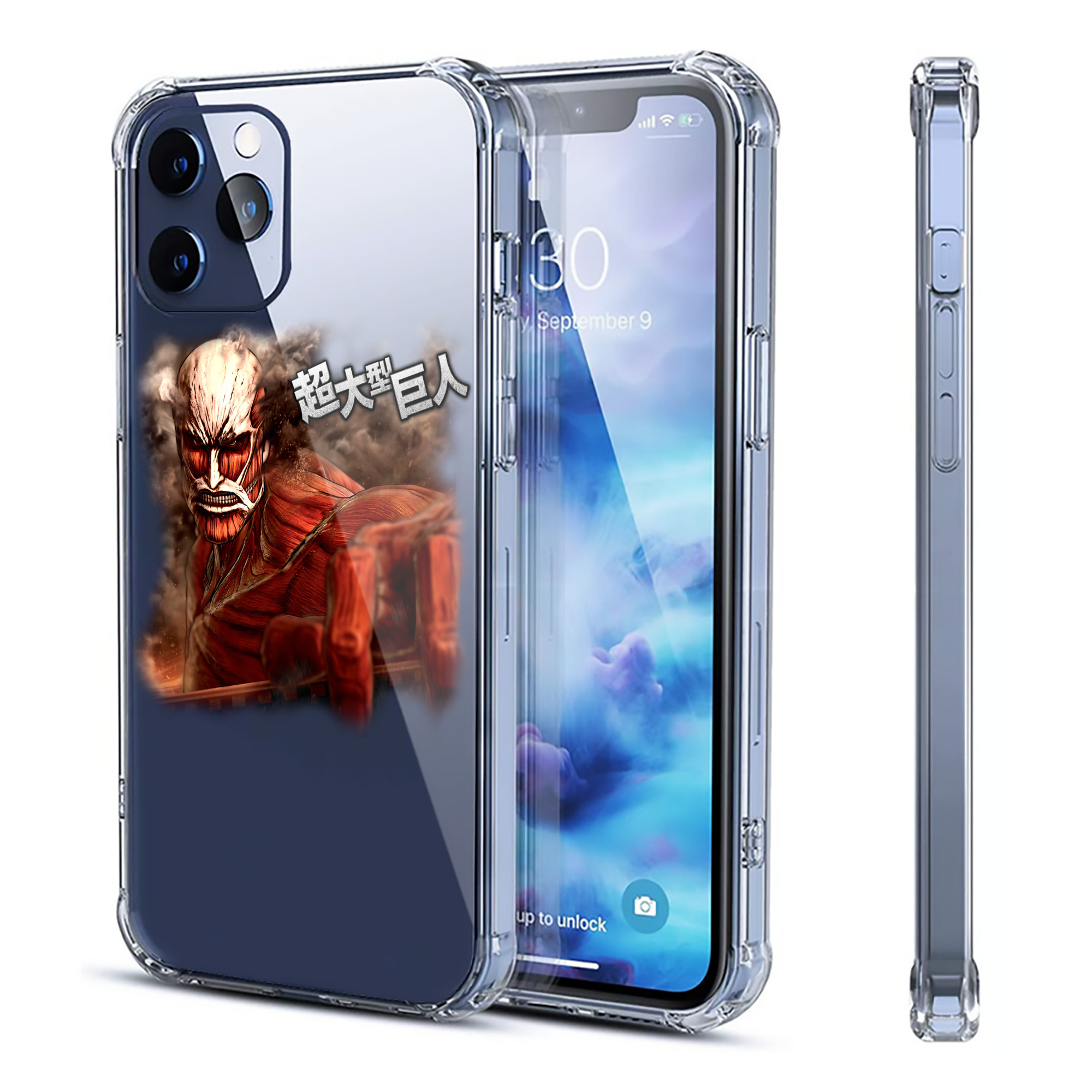 （画像用） 進撃の巨人 Attack on Titan 【iPhone 12シリーズ対応】透明スマホケース（クリアソフトケース）